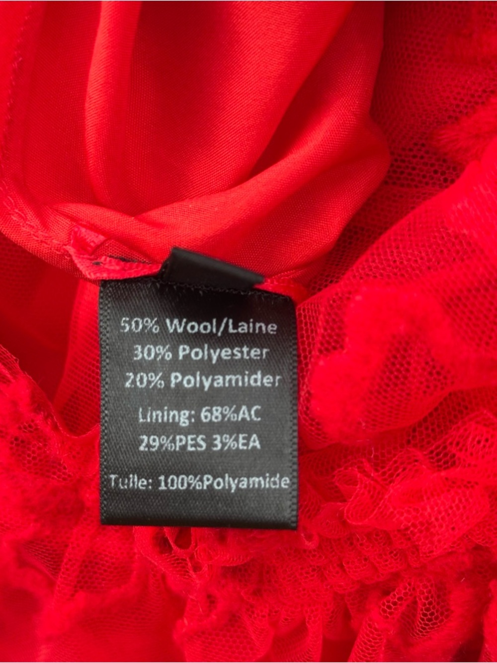 Simone Rocha Red Floral Tulle Midi Skirt Uk 6 Sheer Embroidered Made In Italy - Picture 14 of 15